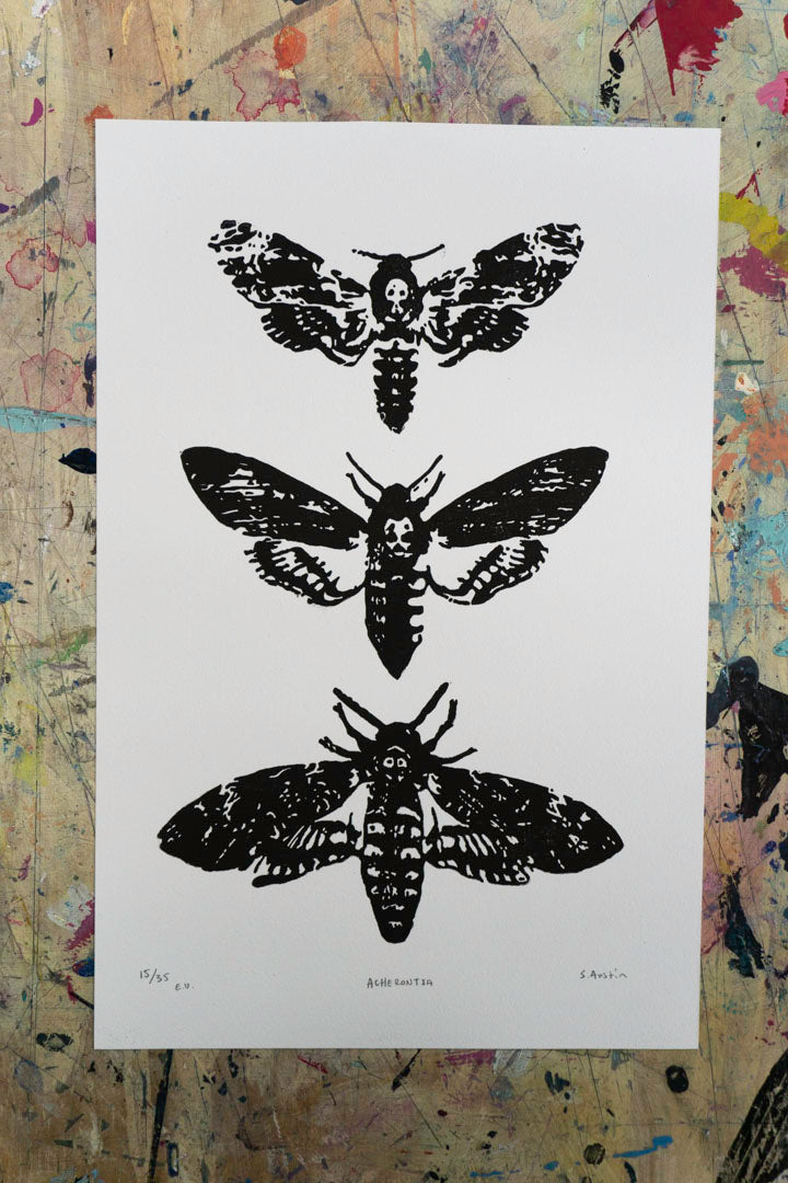 Acherontia Lino Print