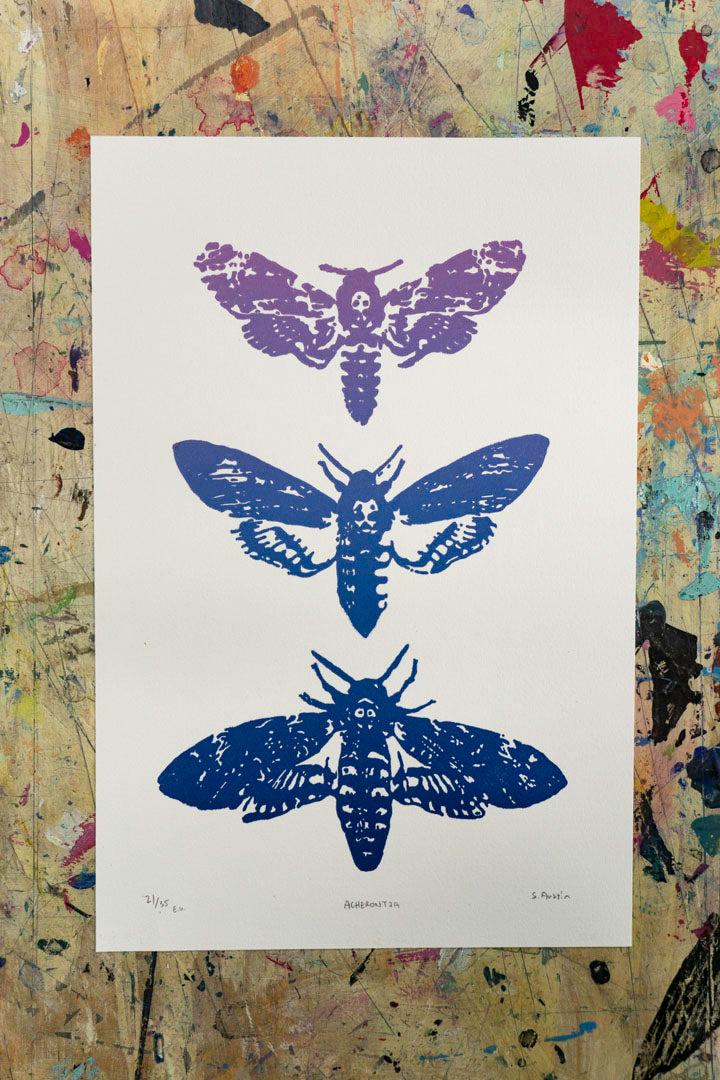 Acherontia Lino Print