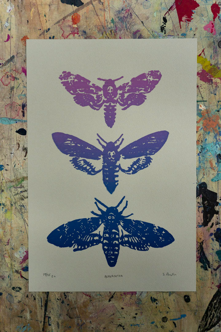 Acherontia Lino Print